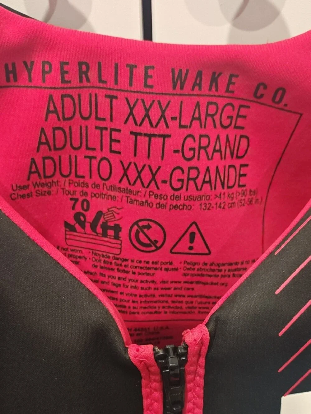 Hyperlite Men's Black & Red Neoprene Life Vest